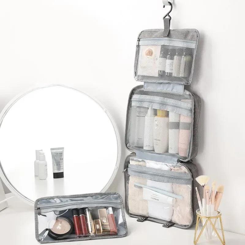 Nécessaire BellaPouch Impermeável com 4 Divisórias / Proteção e Organização Perfeita para Suas Maquiagens e Cosméticos!