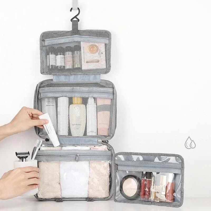 Nécessaire BellaPouch Impermeável com 4 Divisórias / Proteção e Organização Perfeita para Suas Maquiagens e Cosméticos!